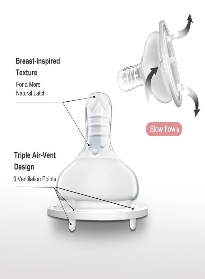 Bimirth 11-Piece Baby Bottle & Milk Storage Bottle Gift Set, 6oz/180ml Wide-Neck BPA-Free Feeding Bottles with Anti-Colic Nipples, Storage Lids, Cleaning Brushes & Reusable Steam Bag for Newborns - Image 4